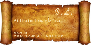 Vilheim Leonóra névjegykártya